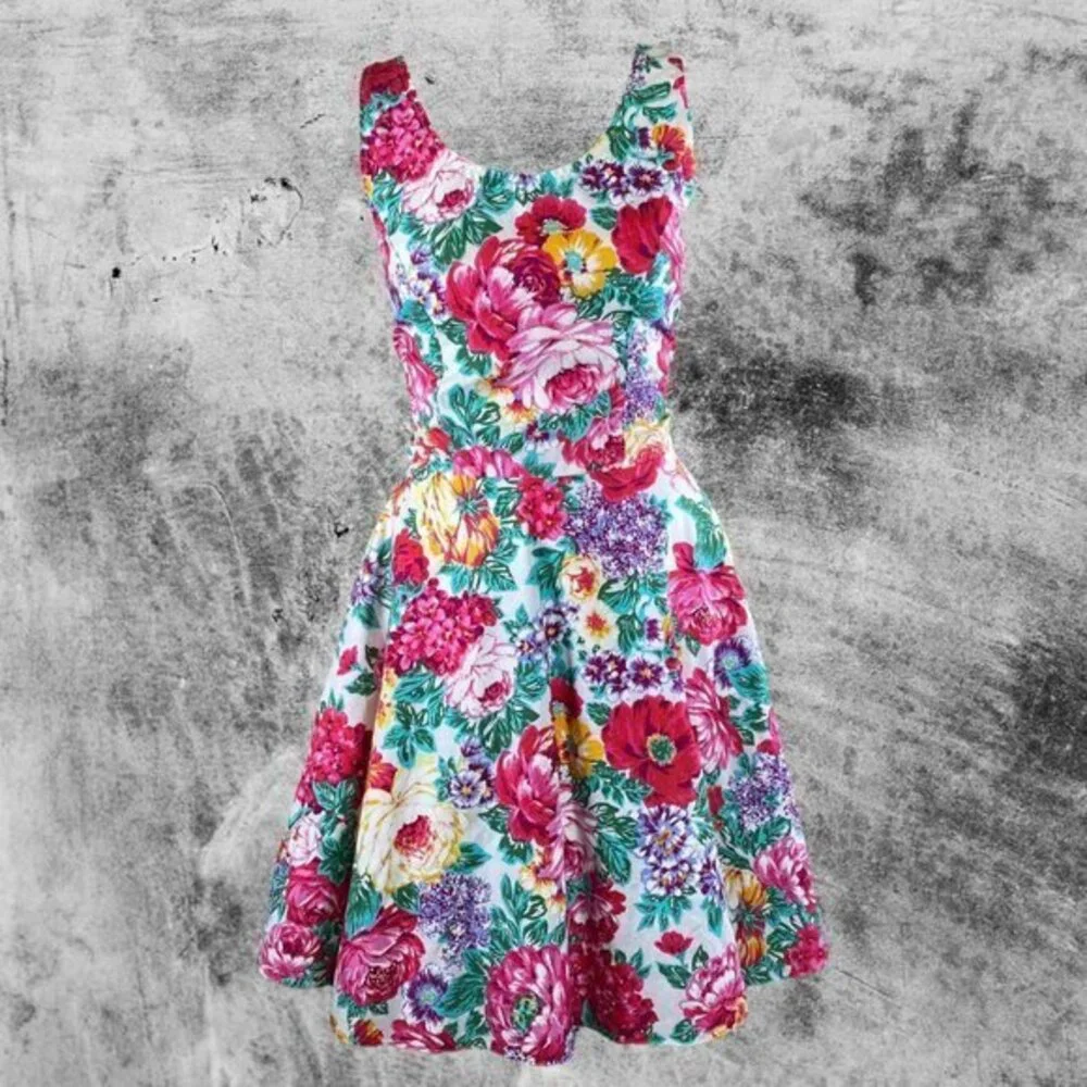 VTG RSVP Floral A-line Dress